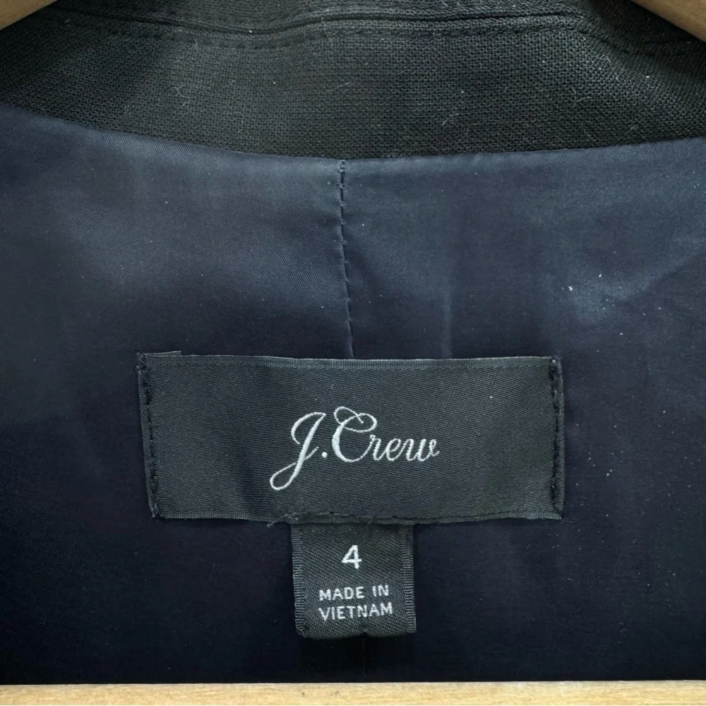 J. Crew Women’s Black Regent Blazer Two Button Classic Preppy Office Size 4